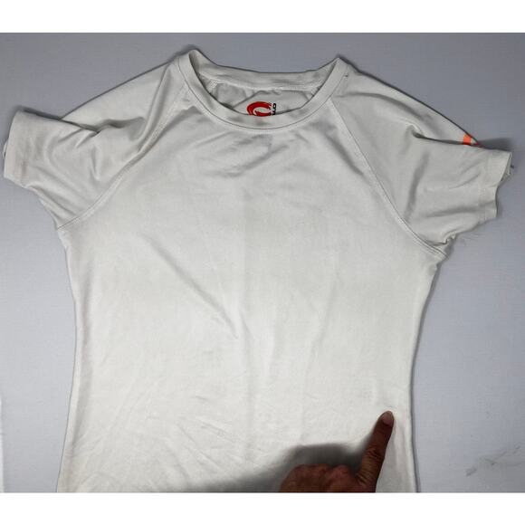 O'RAGEOUS Men's White Stretch Spandex Shirt size Small Pre-Owned small stain - Picture 4 of 6